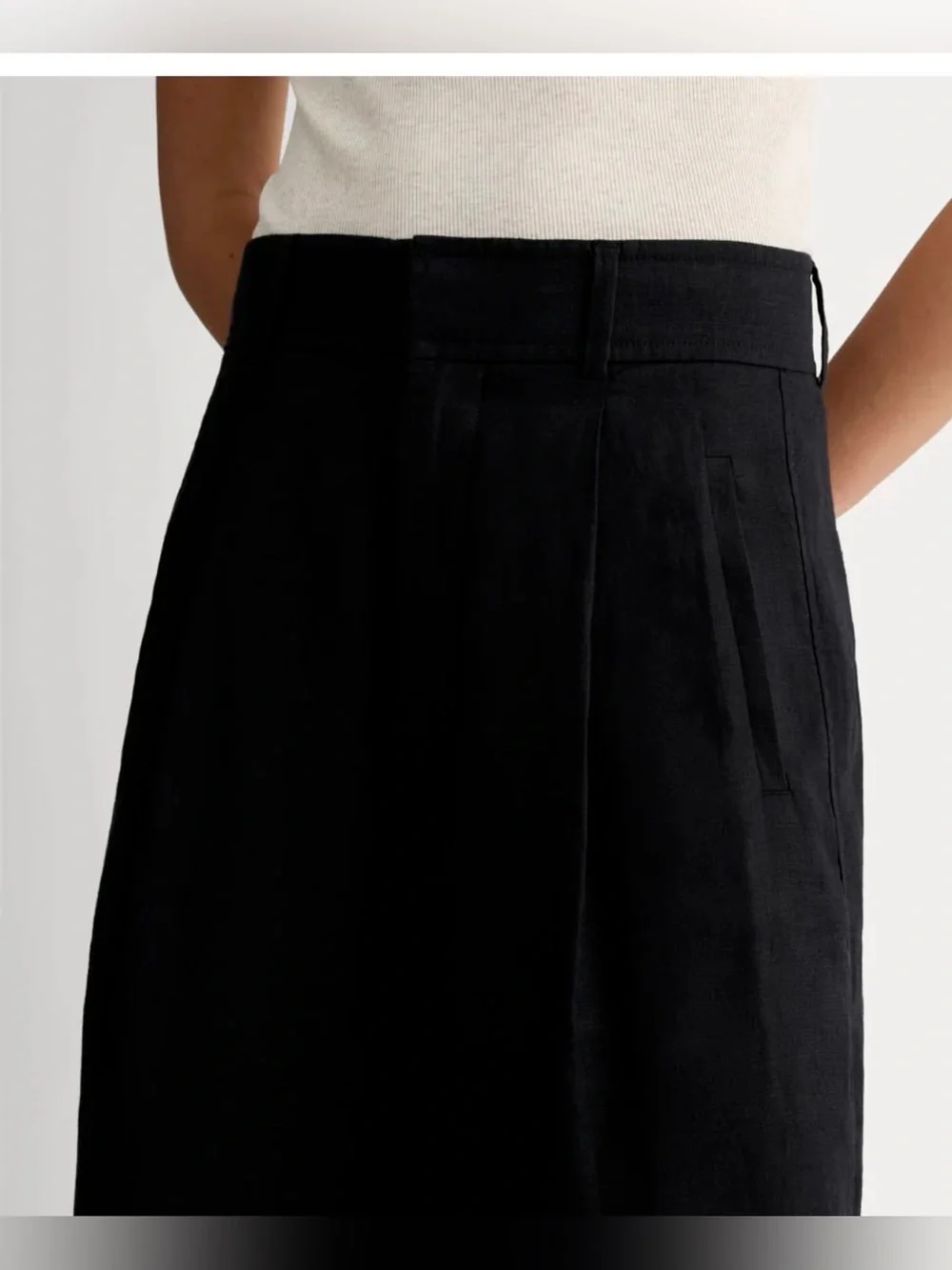 EVERLANE The Linen Way-High Drape Pant 100% European Flax , size 6